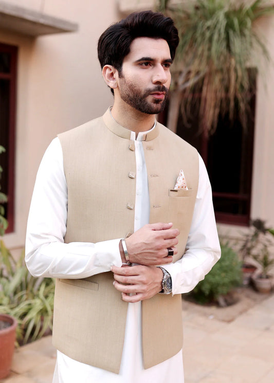 Light Fawn Men's Waistcoat