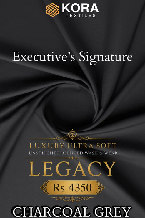 Legacy luxury men's unstitched blended wash & wear fabric by Kora Textiles